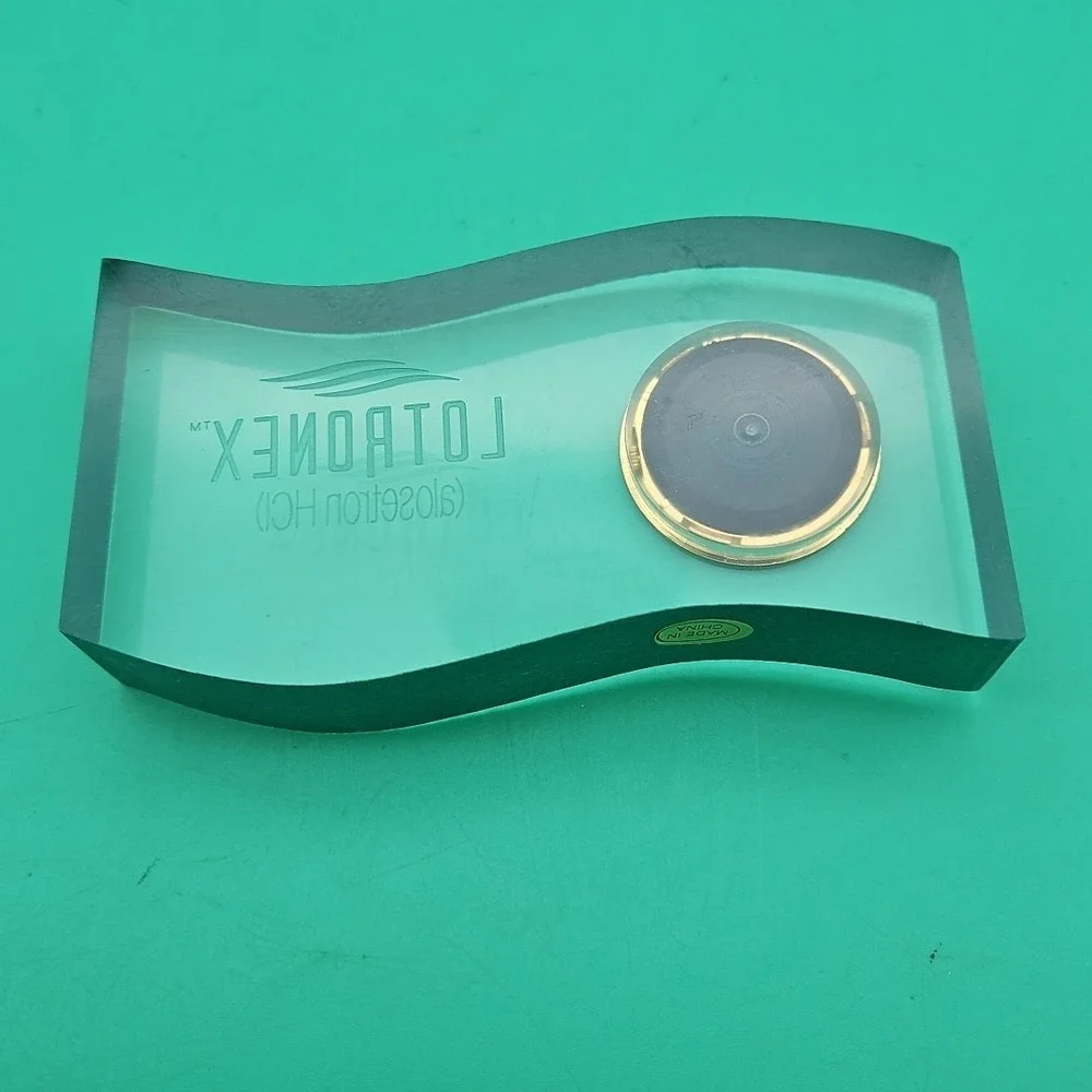 Lotronex‎ Clock Pharmaceutical Drug Rep Collectible Glass Lucite